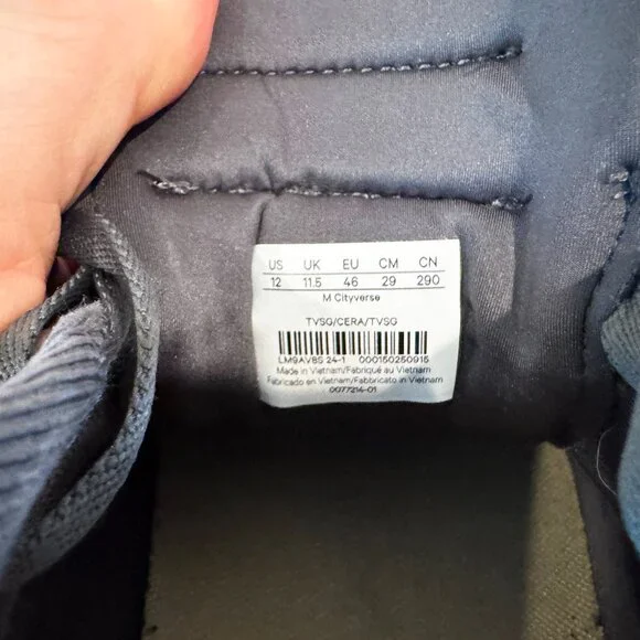 Lululemon Cityverse sneaker, Men's size 12, Grey Vegan leather with gumsole - Picture 9 of 10